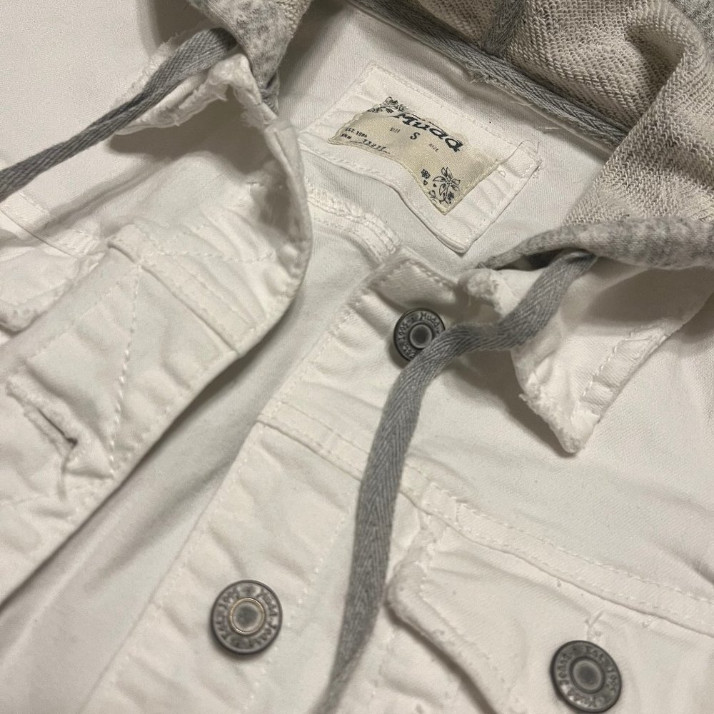 Mudd Hooded Mock Vest Jean Jacket - S